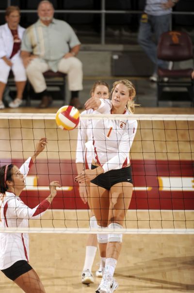 Former Mead High star Alexis Olgard has a .356 hitting percentage in her first season at Southern Cal.