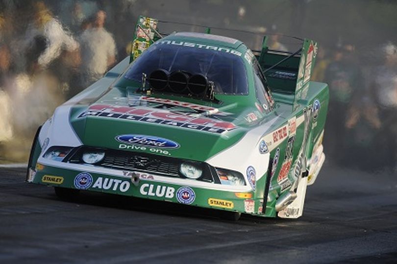 John Force in action at the O'Reilly's Spring Nationals. (Photo courtesy of NHRA)