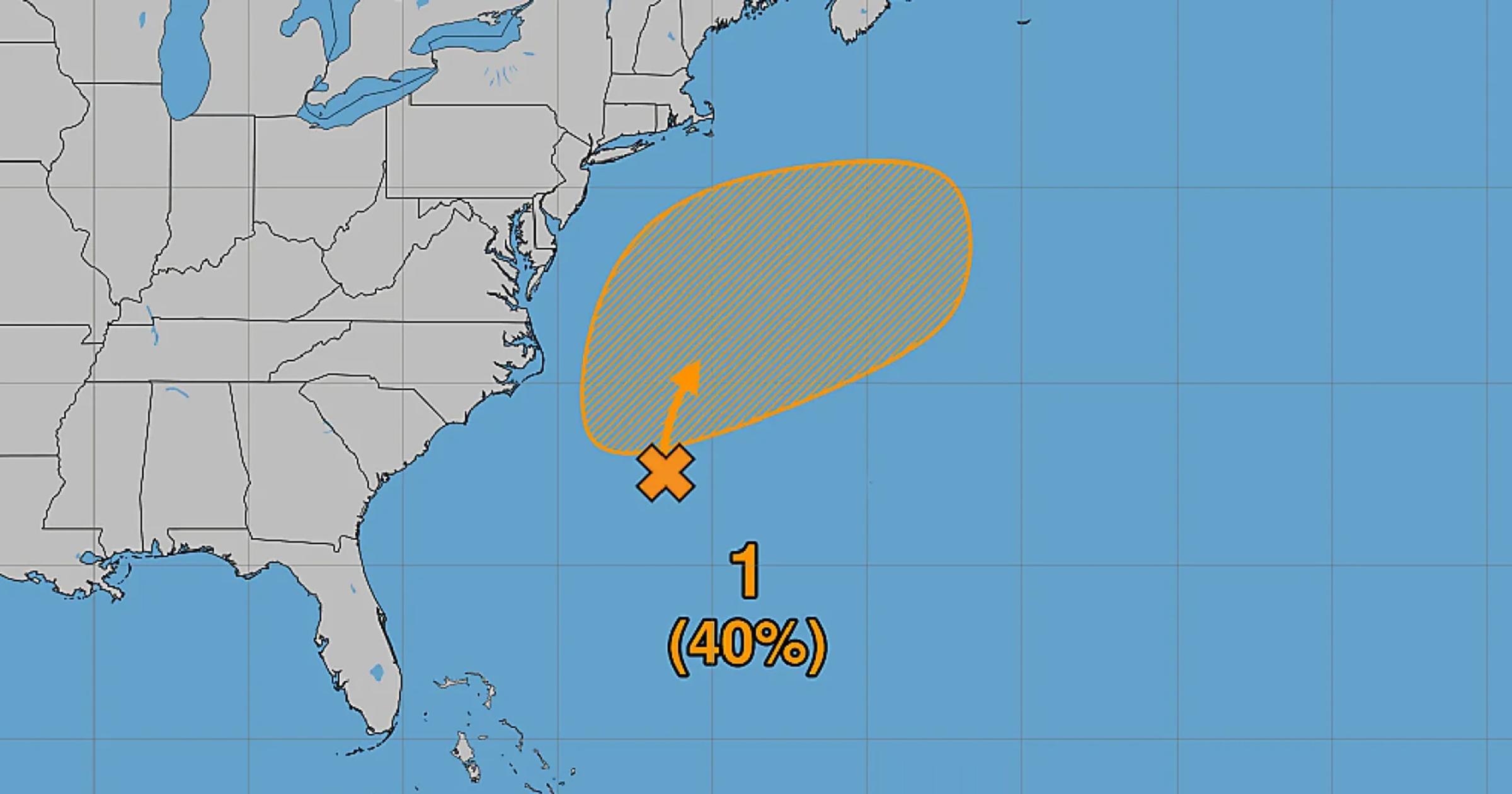 Hurricane center continues to track system off East Coast
