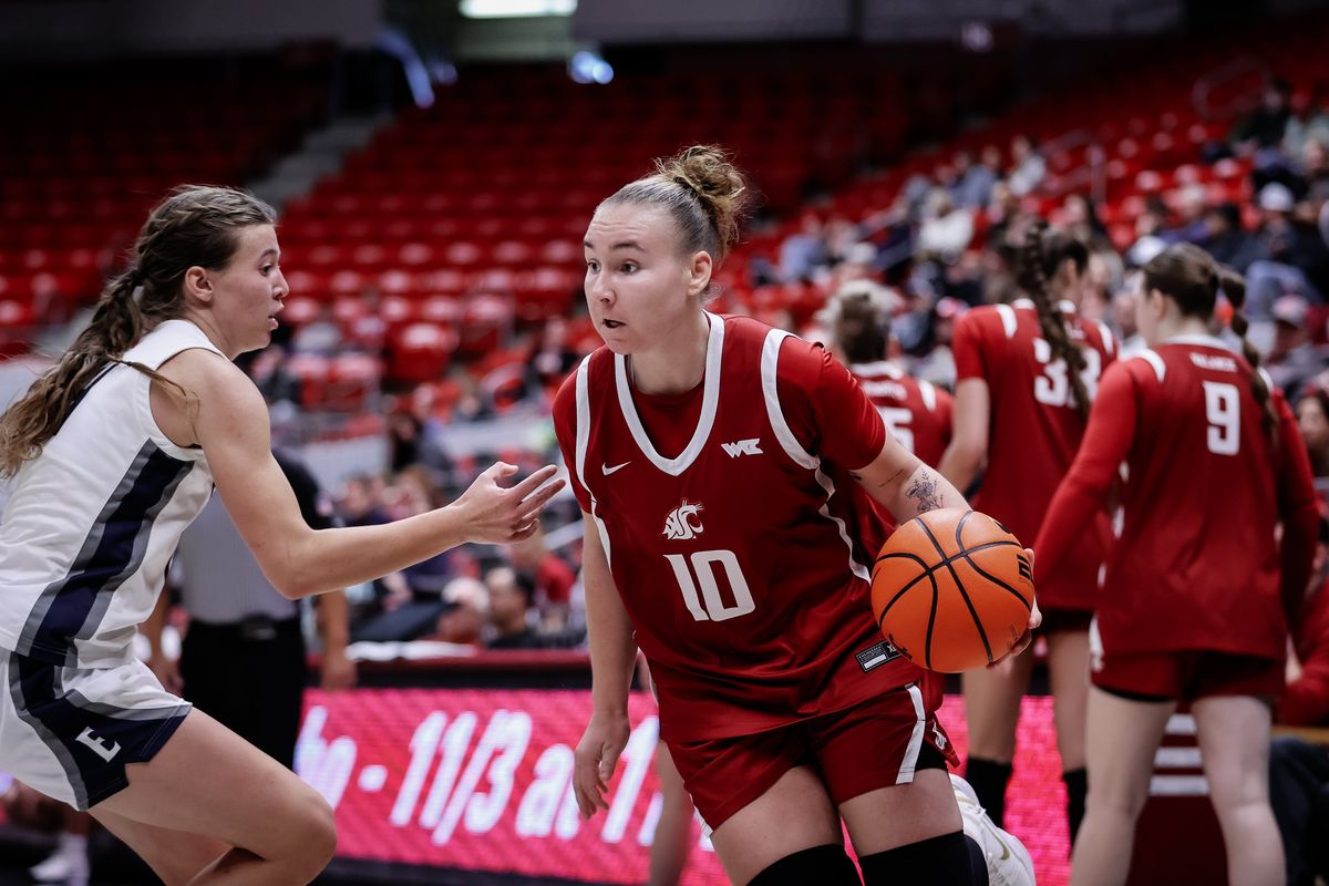 Guard Charlotte Abraham has blossomed in her second season with WSU.  (Courtesy of WSU athletics)