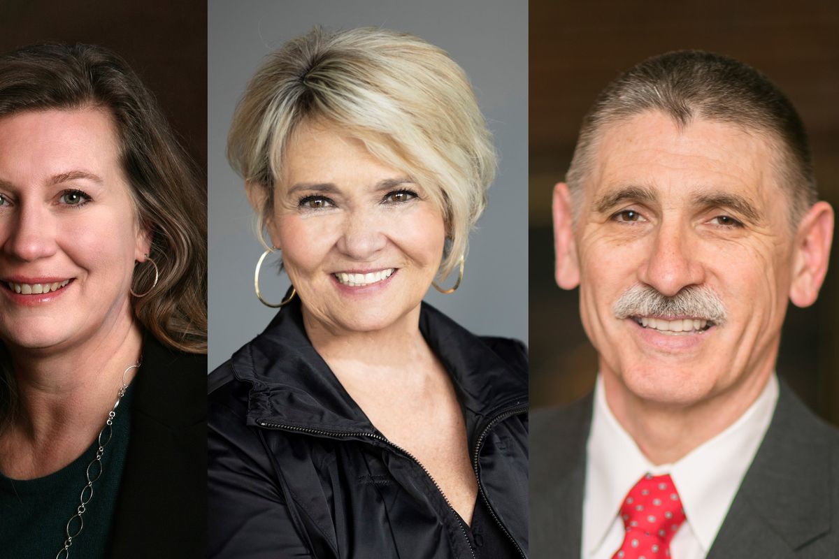 Republican MJ Bolt, Republican Suzanne Schmidt and Democrat Ted Cummings for running state representative in the Fourth Legislative district in the primary on Aug. 2, 2022. 