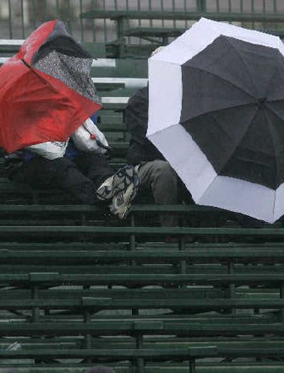 
The weather, not Tiger Woods' absence, hurt Pebble Beach attendance. 
 (Associated Press / The Spokesman-Review)