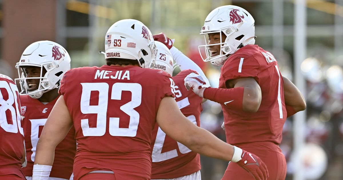 Washington State linebacker Daiyan Henley stands on the field during the  second half of an NCAA college football game against Utah, Thursday, Oct.  27, 2022, in Pullman, Wash. (AP Photo/Young Kwak Stock