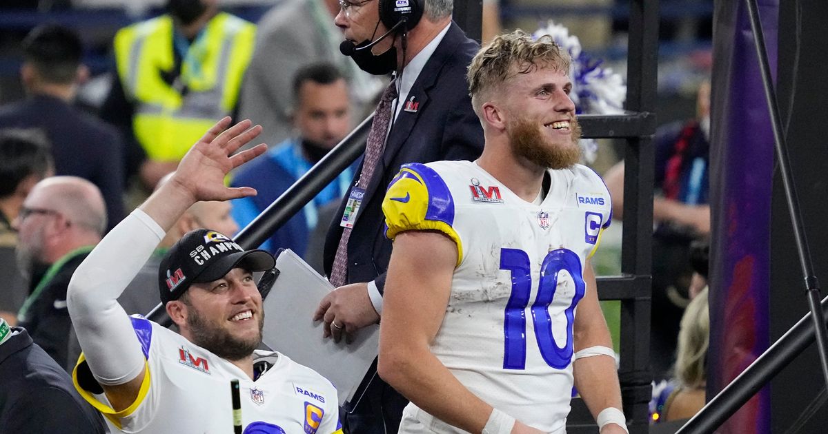 Cooper Kupp signed his extension wearing a Matthew Stafford jersey