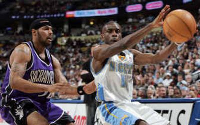
Nuggets guard Earl Boykins, right, spearheads a Denver bench that has developed into one of the league's 
 (Associated Press / The Spokesman-Review)