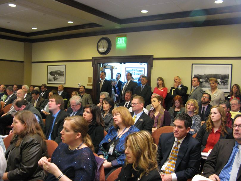 Full house at AP legislative preview Friday in Boise, where Gov. Butch Otter spoke (Betsy Russell)