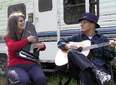 
Sally and Jim Shamp of Cheney take their trailer to bluegrass festivals in the Pacific Northwest. 
 (Julianne Crane / The Spokesman-Review)