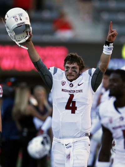 Washington State quarterback Luke Falk and the Cougars are on a high after three straight conference wins. League-leading Stanford comes to town on Saturday for a a nationally-televised game on ESPN. (Associated Press / AP)