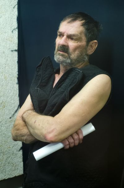 Frazier Glenn Miller appears at his arraignment in New Century, Kan., on Tuesday. (Associated Press)