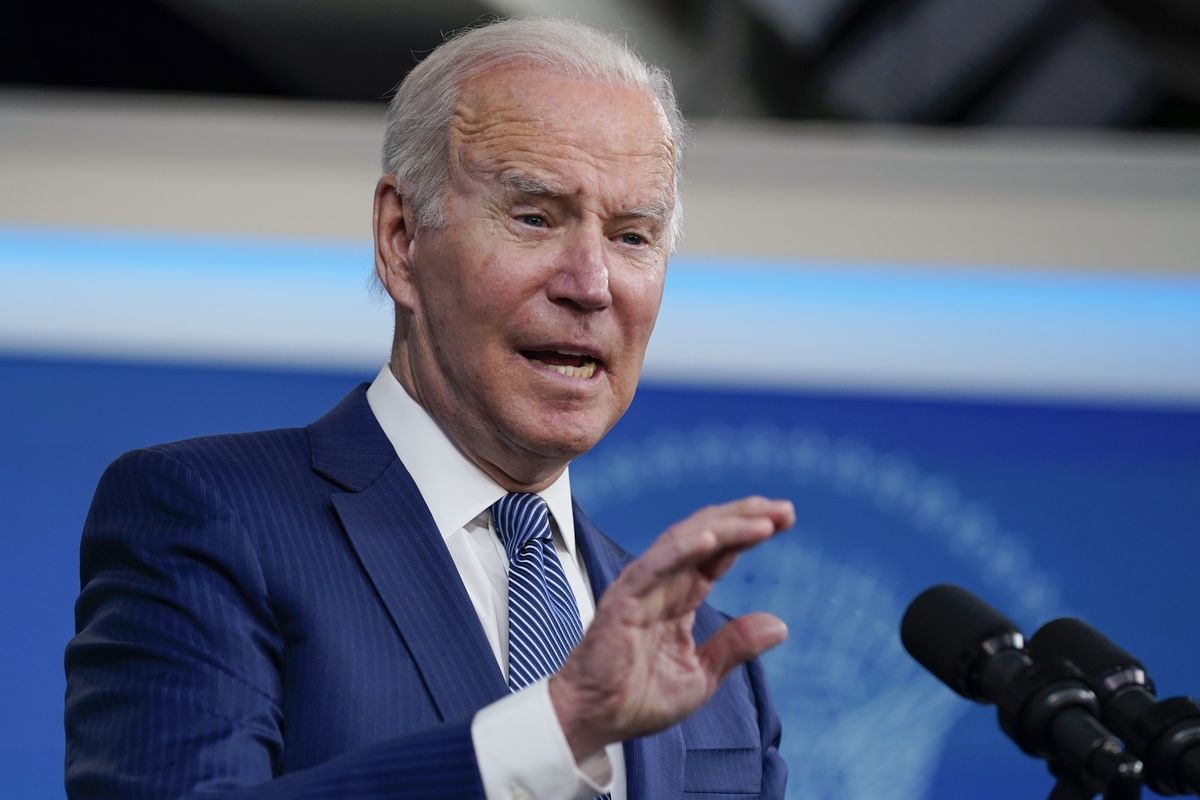 President Joe Biden speaks in the South Court Auditorium on the White House campus, Wednesday, Dec. 1, 2021, in Washington. Biden is set to kick of more urgent campaign for Americans to get COVID-19 booster shots on Dec. 2, as he unveils a his winter plans to combat the coronavirus.  (Evan Vucci)