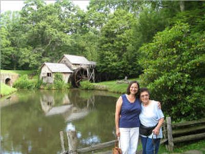 
Full-time RVer Malia Lane and her mother, Bertha Quimby of Austin, Texas, stopped by the water-powered Mabry Mill at milepost 176 on the Blue Ridge Parkway in Virginia. Courtesy of Malia Lane
 (Courtesy of Malia Lane / The Spokesman-Review)