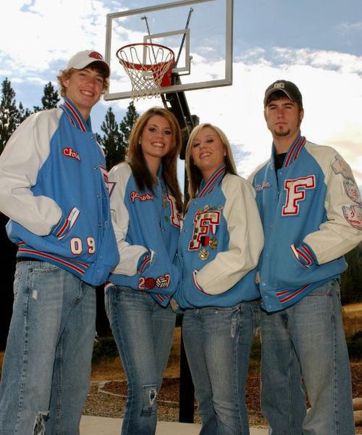 This picture was taken a few years ago after Chris, left, lettered in baseball his freshman year. From left are, Chris (class of ’09) who lettered in baseball, football and basketball; Jennesa (’07) lettered in volleyball, track and basketball; Alisha (’02) lettered in softball, basketball and volleyball; Dustin (’04) lettered in track, cross country and football. Photo courtesy of Kevin Miller (Photo courtesy of Kevin Miller / The Spokesman-Review)