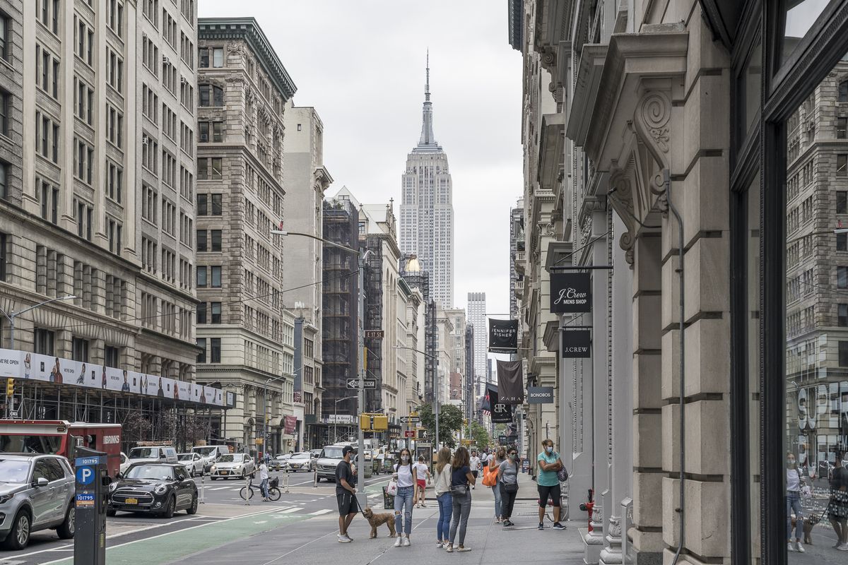 The Empire State Building from Fifth Avenue in Manhattan on Sept. 11.  (Phillip Reed/For the Washington Post)