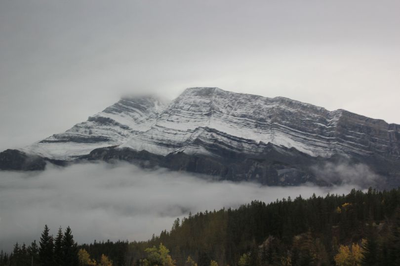 An early October snowfall dusts the mountains outside Banff, Alberta. (Cheryl-Anne Millsap / Photo by Cheryl-Anne Millsap)