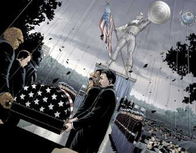 
After 66 years of battling villains from Adolf Hitler to the Red Skull, Captain America is laid to rest in the new issue of Marvel Comics. Marvel Entertainment, Inc.
 (Marvel Entertainment, Inc. / The Spokesman-Review)