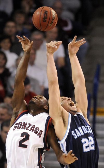 Gonzaga's Jeremy Pargo battles San Diego's Rob Jones. (Dan Pelle / The Spokesman-Review)