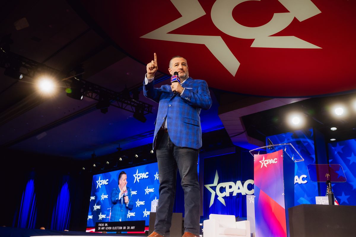 Sen. Ted Cruz, of Texas, speaks during the Conservative Political Action Conference (CPAC) in Grapevine, Texas, March 28, 2026. (Desiree Rios/The New York Times)  (DESIREE RIOS)