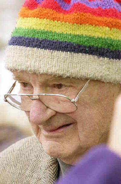 
David Dellinger is seen during a protest in Montpelier, Vt. in March 2002. David Dellinger is seen during a protest in Montpelier, Vt. in March 2002. 
 (File/Associated PressFile/Associated Press / The Spokesman-Review)