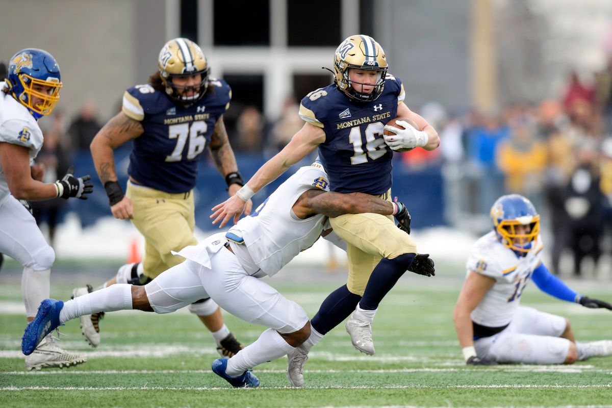 Montana State quarterback Tommy Mellott has accounted for 11 touchdowns during three Football Championship Subdivision playoff games, rushing for 411 yards and passing for 449.  (Tommy Martino)