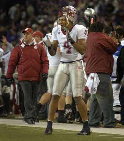 
WSU wide receiver Brandon Gibson All-Pac-10 first team. The S-R
 (CHRISTOPHER ANDERSON The S-R / The Spokesman-Review)