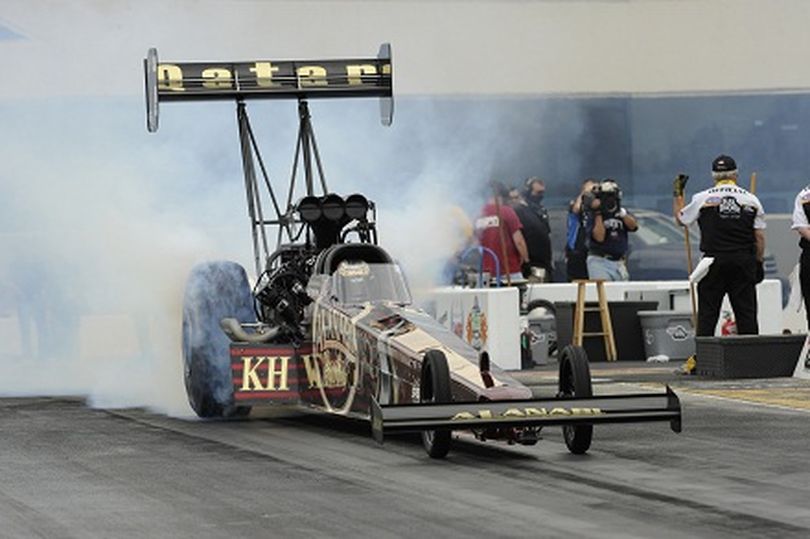 Del Worsham prepares for action in Concord, NC. (Photo courtesy of NHRA Media Relations)