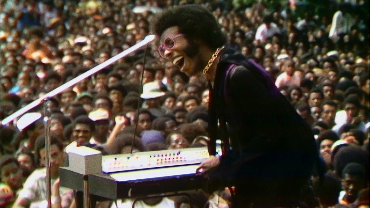 Musician Sly Stone is featured in “Summer of Soul (...Or, When the Revolution Could Not Be Televised).”  (Mass Distraction Media)