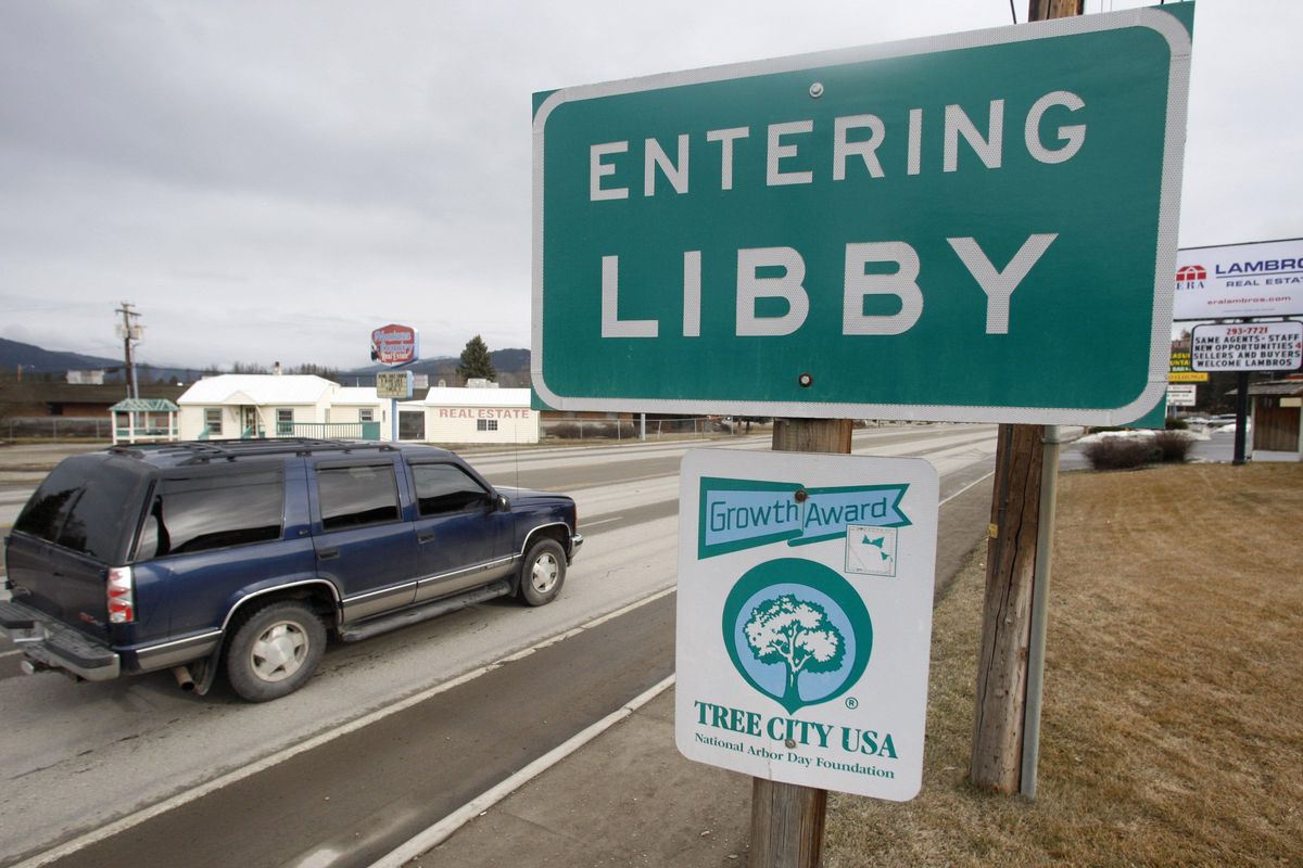 In this file photo taken Feb. 16, 2010, the town of Libby Mont., is shown. Residents there have until the end of the month to contact environmental officials to have their homes inspected for asbestos and cleaned. (Rick Bowmer / Associated Press)