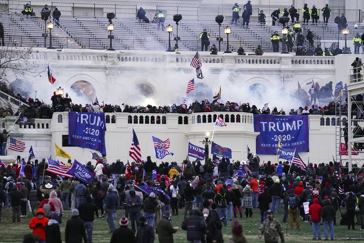 FILE - In this Jan. 6, 2021 file photo, violent protesters, loyal to President Donald Trump, storm the Capitol in Washington. A House committee tasked with investigating the Jan. 6 Capitol insurrection is moving swiftly to hold at least one of Donald Trump’s allies, former White House aide Steve Bannon, in contempt. That