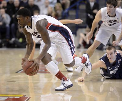Guard Gary Bell, Jr. and Gonzaga raced away from BYU at the Kennel on Jan. 24. (Colin Mulvany)