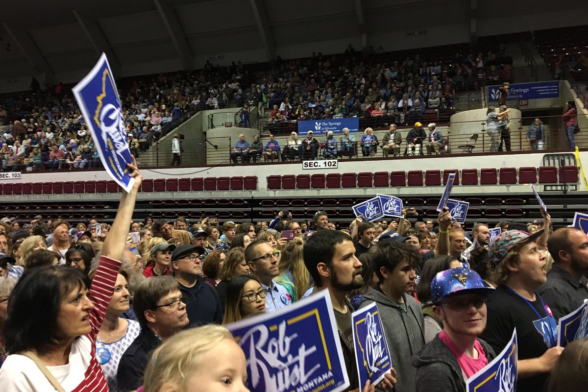 The crowd inside the University of Montana