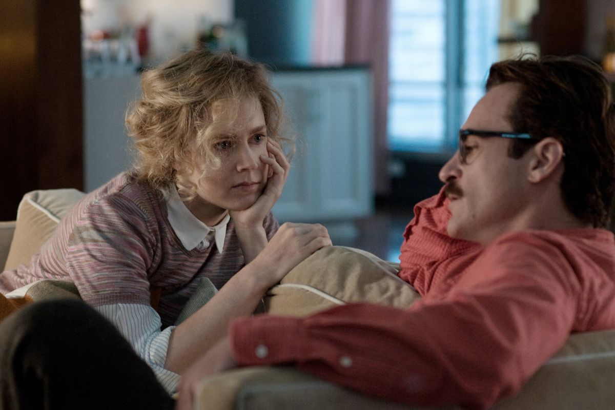 Amy Adams and Joaquin Phoenix star in “Her,” Spike Jonze’s examination of love in an age of increasing technology.
