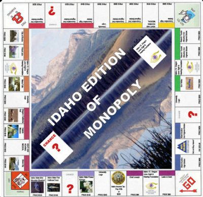 
This is a mock-up of the proposed Idaho-themed Monopoly game which Lions Clubs hope to sell to raise money for their vision and hearing programs. 
 (Photo courtesy of Idaho/East Oregon Lions Sight and Hearing Foundation / The Spokesman-Review)