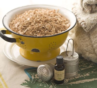 Putting cedar chips in any kind of perforated container, and then refreshing them once a month with a few drops of cedar wood oil will keep your clothes moth-free. (Maryjane Butters / United Feature Syndicate)