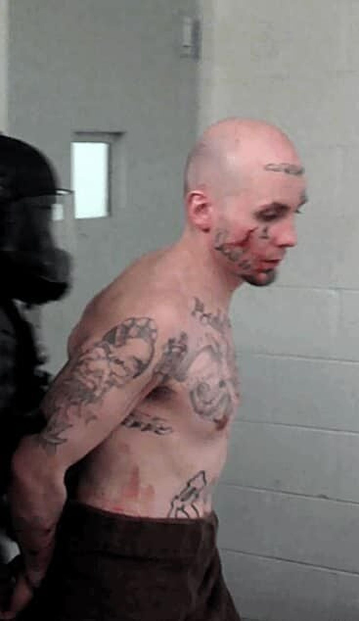 Skylar Meade, an inmate at the Idaho Maximum Security prison in Kuna, Idaho, is accused of escaping prison and fleeing with his alleged accomplice, Nicholas Umphenour.  (Courtesy of Boise Police Department)
