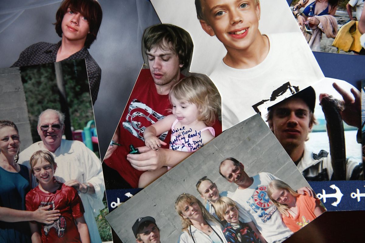 Chris Rogers, shown in this collage of family photos, died in January after hanging himself with a bed sheet in the Spokane County Jail. He was 24. (Jesse Tinsley / The Spokesman-Review)