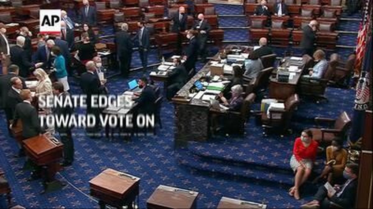 Senators convened Saturday for a second consecutive weekend session on the bipartisan infrastructure bill, and passage of the $1 trillion package could wrap up quickly or drag on for days if opponents try to slow President Joe Biden's big priority. 