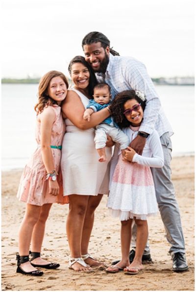 Freedom Love and his family at the beach. (Courtesy)