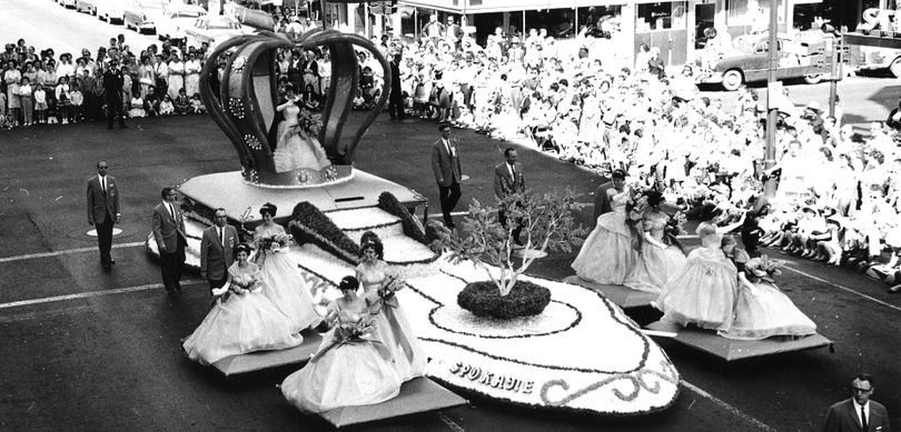 Lilac parade 1963 with Gail Caldwell, Spokane's first black Lilac Princess. (Photo Archive/spokesman-review)