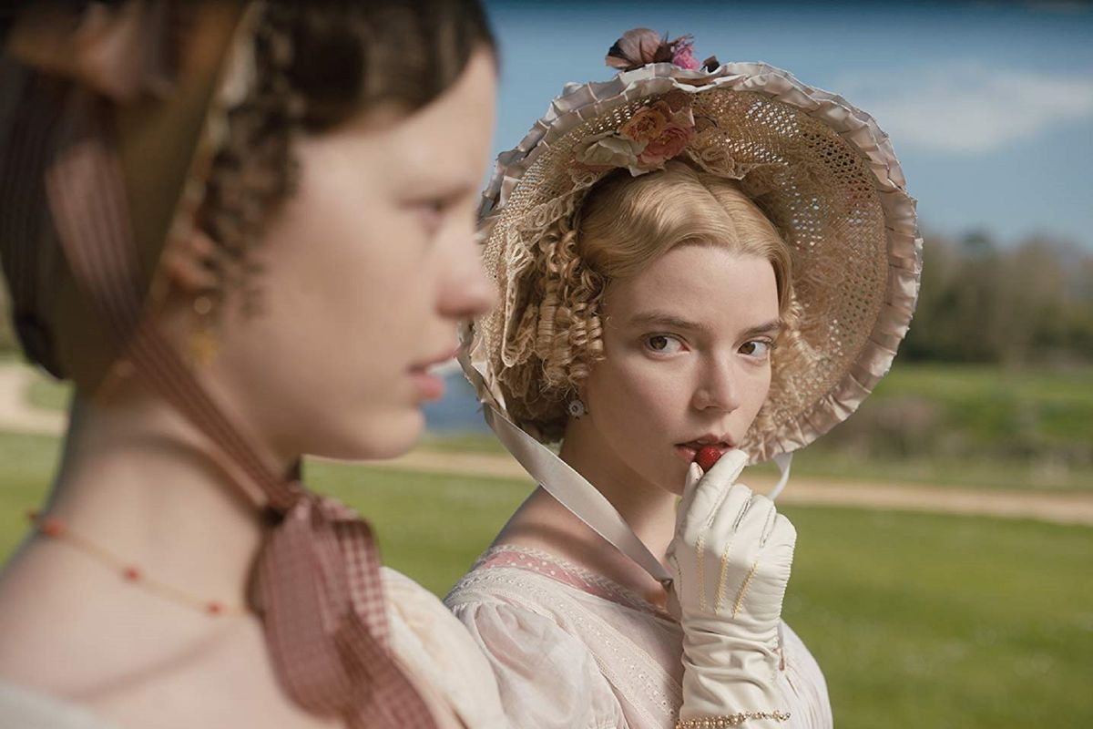 Mia Goth, left, and Anya Taylor-Joy in “Emma.”  (Focus Features)