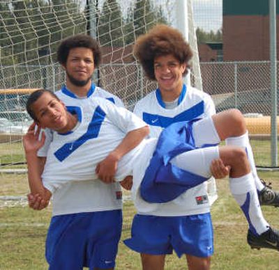 Mead's Hamer brothers: Jason (left), Nick (right) and Zach (front).
(The Spokesman-Review)
