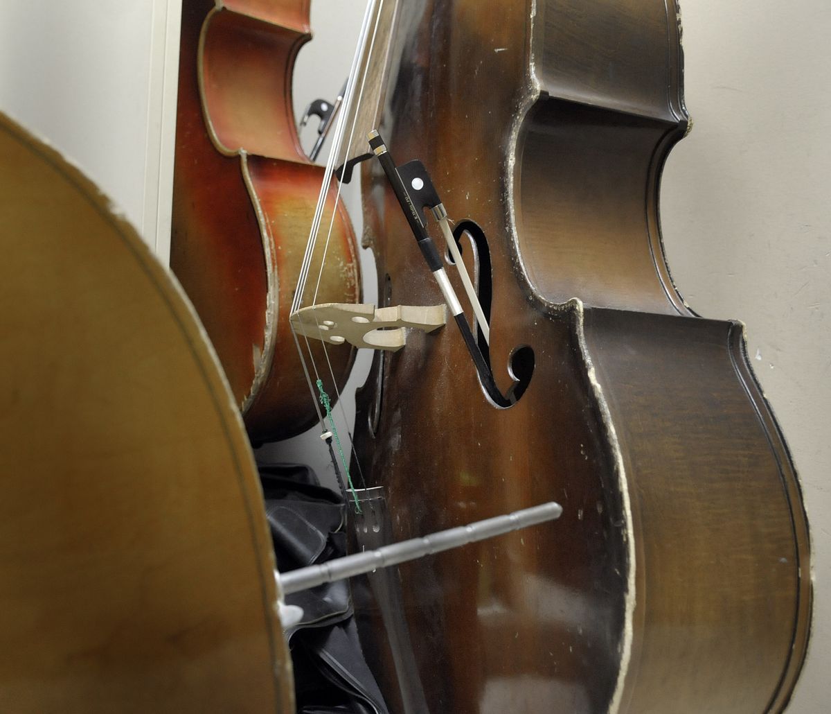 Some of the band instruments at Lewis and Clark High School show their age.  (CHRISTOPHER ANDERSON / The Spokesman-Review)
