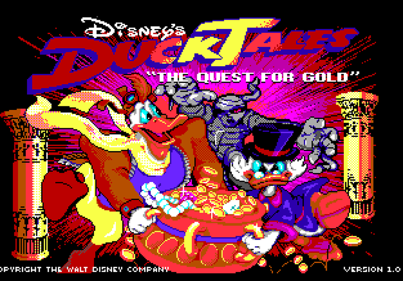 DuckTales: The Quest for Gold released for the Amiga and MS-DOS platforms in 1990.
