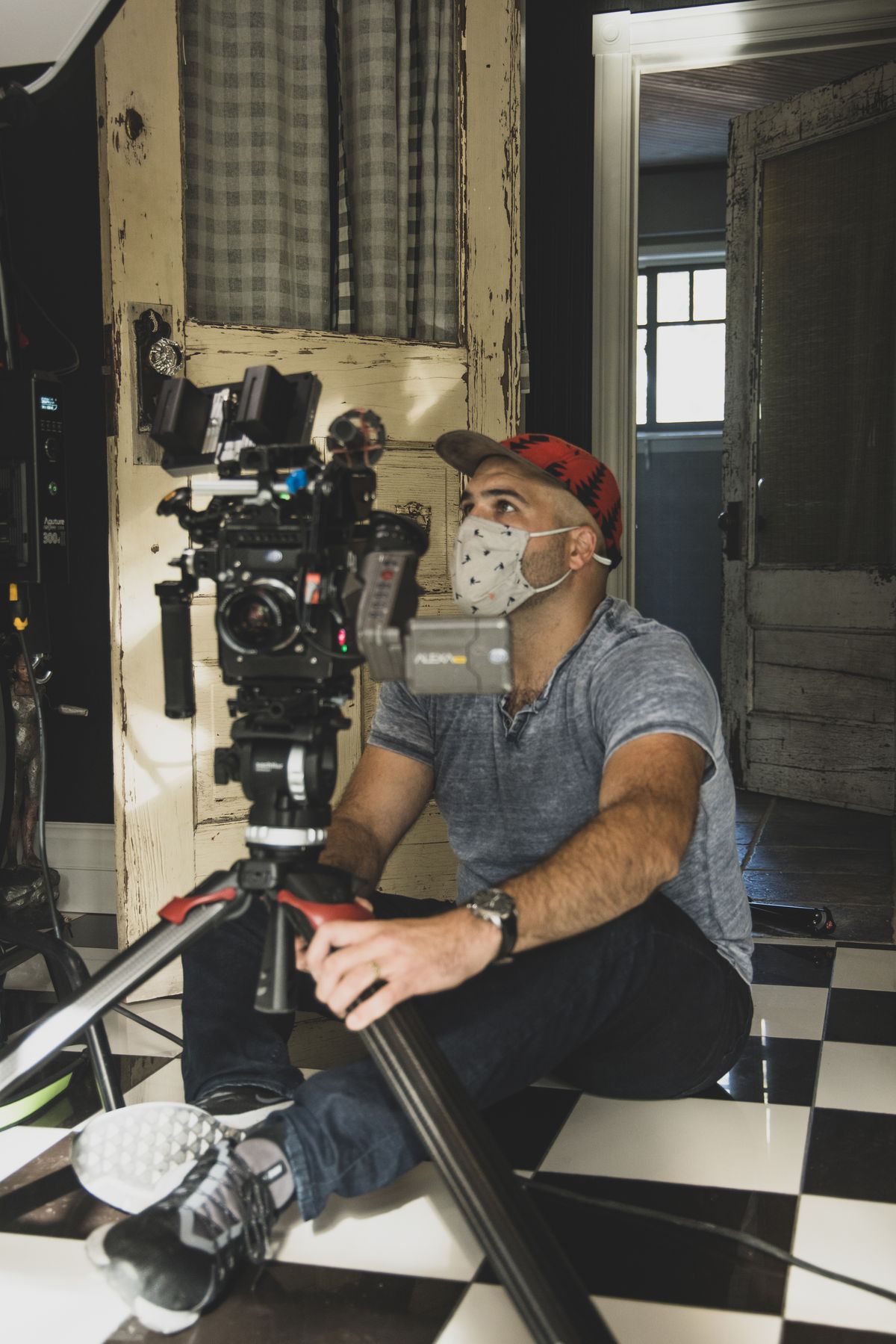 Rajah Bose works on the shoot for Cami Bradley’s music video. (Courtesy of Rajah Bose)