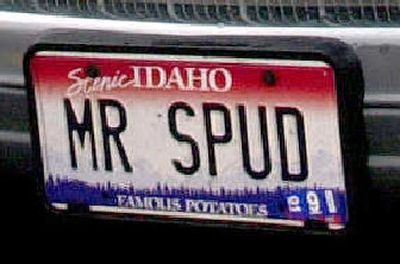 
Its beauty may be in the eye of the beholder, but the plate says it all for Idaho millionaire J.R. Simplot,  known as the potato king.  The 