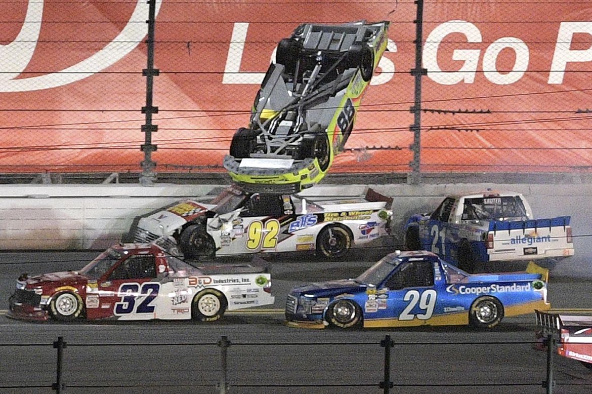 Kaz Grala wins NASCAR Truck Series opener after Matt Crafton flips ...