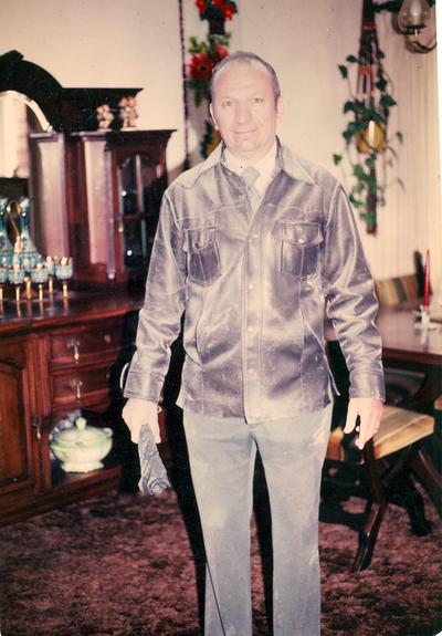 Bert Kile on May 19, 1980, after a trip to the bus stop. Courtesy of Patsy L. Kile (Courtesy of Patsy L. Kile)