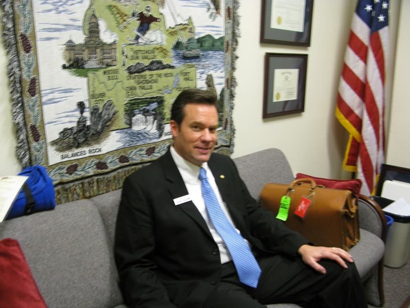 Sen. Russ Fulcher, R-Meridian, won a two-way race for Senate majority caucus chairman on Monday. 1/12/09 (Betsy Russell / The Spokesman-Review)