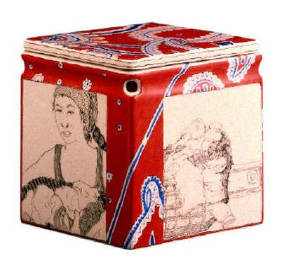 
Sandra Trujillo's narrative porcelain teapots, including a series called 