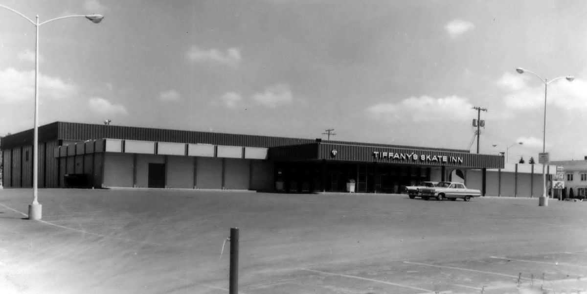 1968: Tiffany’s Skate Inn, 708 W. Boone Ave., opens across the road from the Spokane Coliseum, offering a 100-by-200-foot skating floor, a pro shop, and an additional stage area with lighting for concerts and events. Though popular early on, the center was sold to Jerry and Joan Peltier, then later was foreclosed on and closed down around 1975.  (Spokesman-Review Photo Archives)