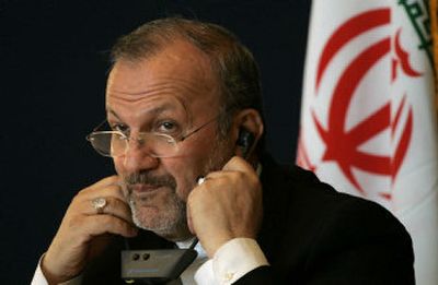 
Iran's foreign minister, Manouchehr Mottaki,  attends a press conference Friday  in Sharm el-Sheikh, Egypt. 
 (Associated Press / The Spokesman-Review)
